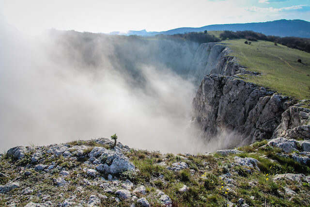 Crimea Ukraine Russia Hiking Travel Fog