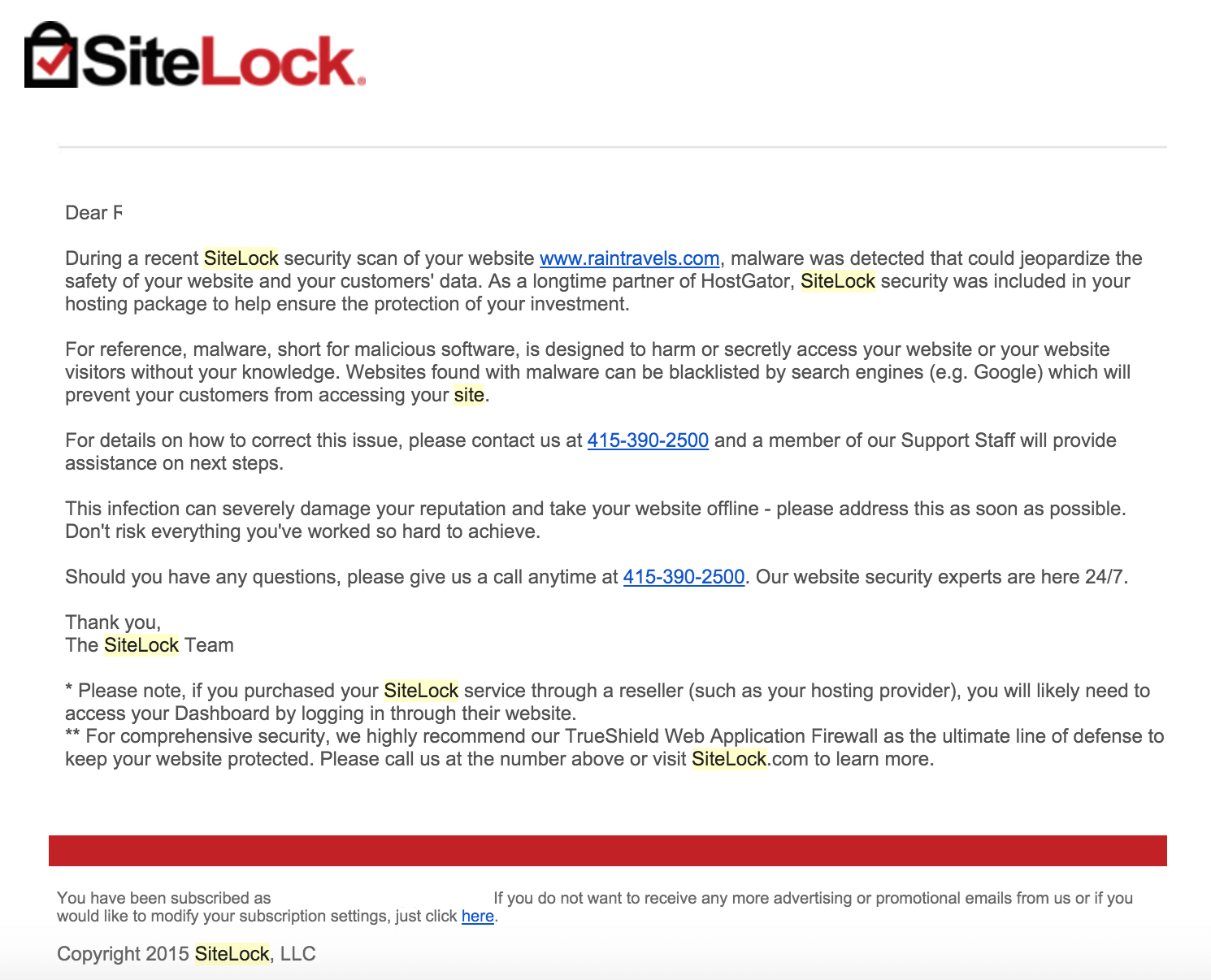 HostGator-SiteLock-Malware-Blacklist-Sca
