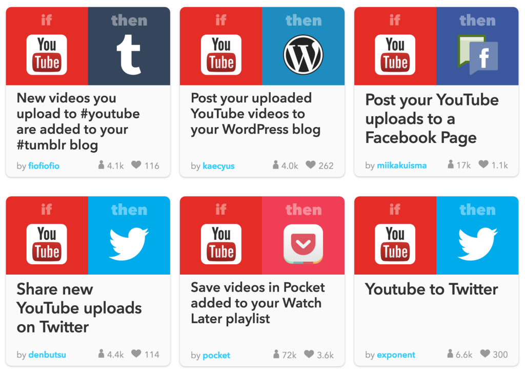 IFTTT YouTube Tools