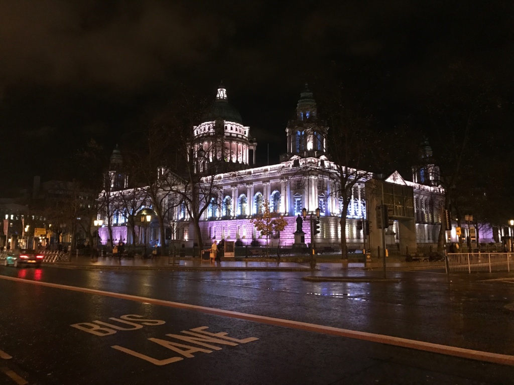 Belfast is beautiful at night.